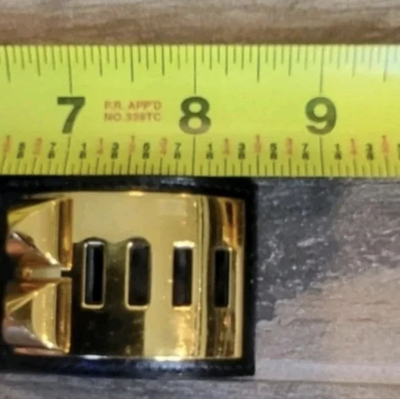 Hermés Collier de Chien Yellow Gold Plated Studded Leather Adjustable Bracelet - Picture 14 of 15